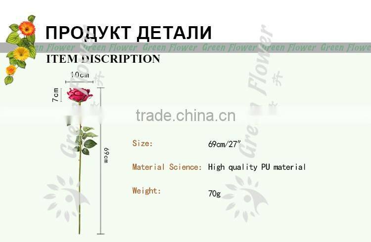 2016 Wholesale Multicolor Latex PU Artificial Flowers Diamond Rose Real Touch Bouquet Wedding Bridal Decor Display Flower