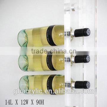 GH-RZ264 Competitive price Clear Acrylic display unit wine / beer Bottle Display Rack / Holder