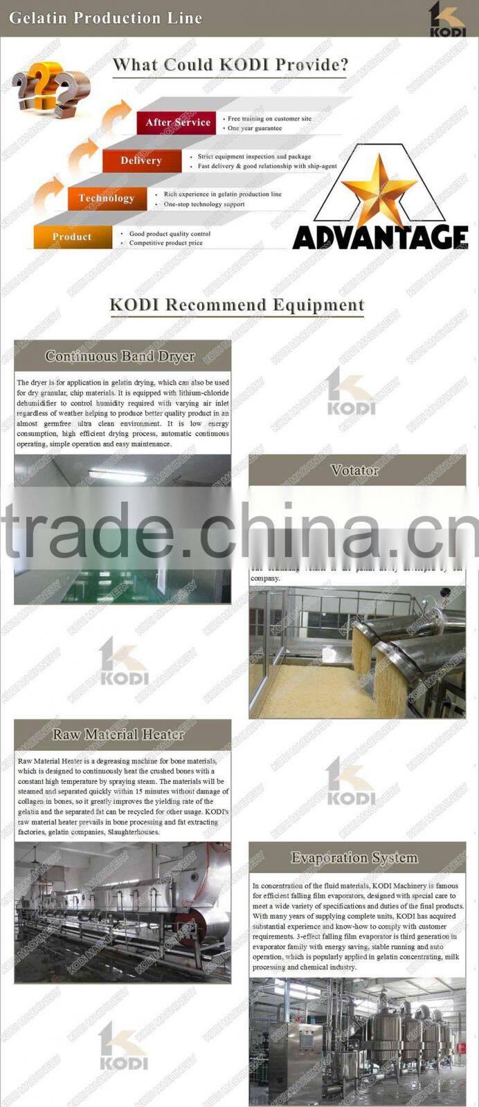 KODI High Quality Skin Gelatin Production Line