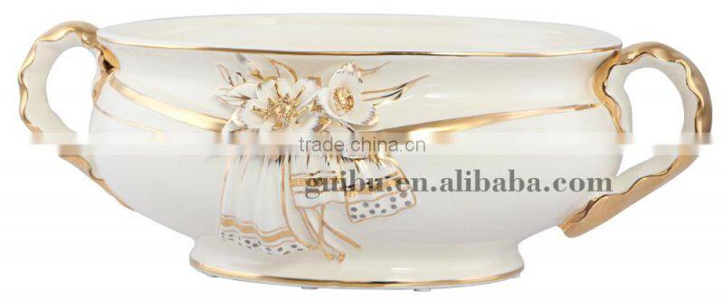 bulk round flat transparent antique crystal glass dry fruit plate