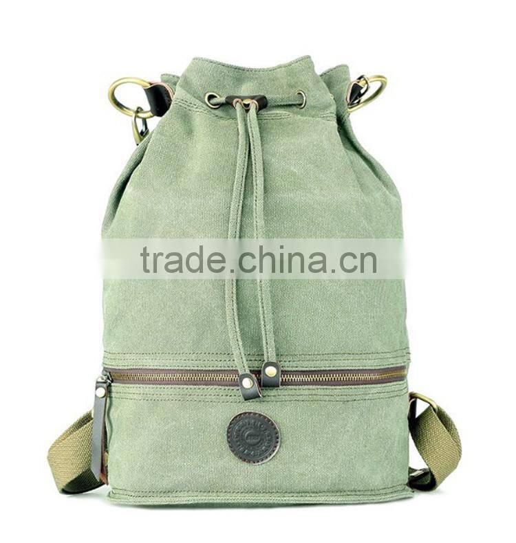 customized 2016 trend fashion products design your logo canvas women drawstring backpack