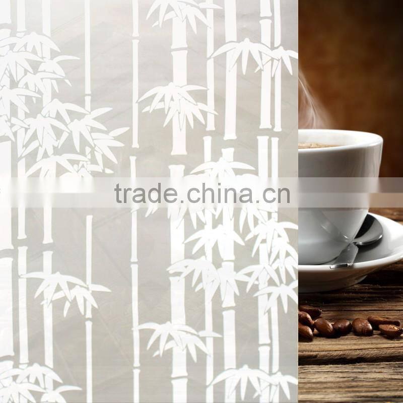 PVC decorative film for glass door and window,China Bamboo pattern decorative film for home and office