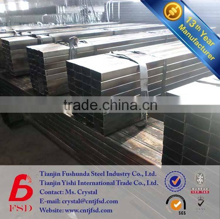 mild weight a53 construction material galvanized square tube