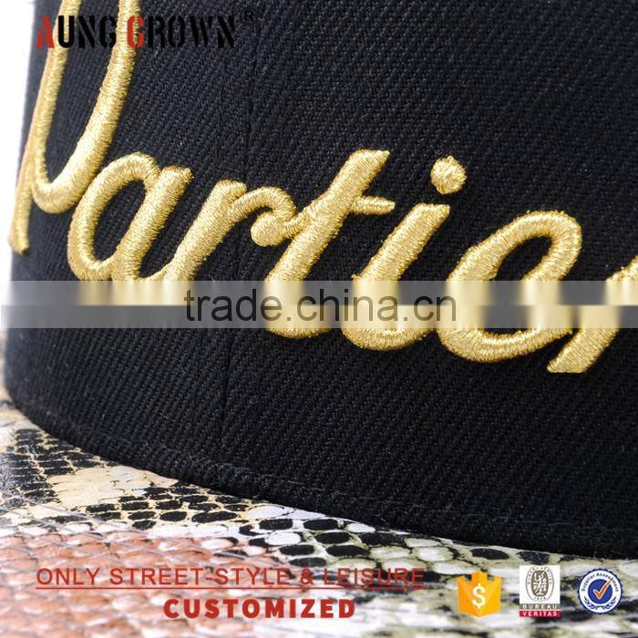 Fashion king cheap flat brim snapback 3d embroidery hats