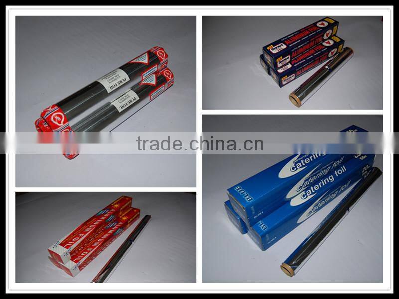 Color Box Packed 8011 Food Packing Aluminium Foil Roll For Household