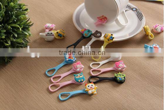 newest fashion cute carton design silicone cord winder