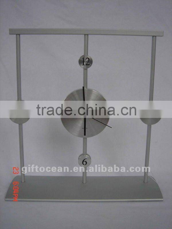 aluminum art metal desk clock,metal crafts table clock