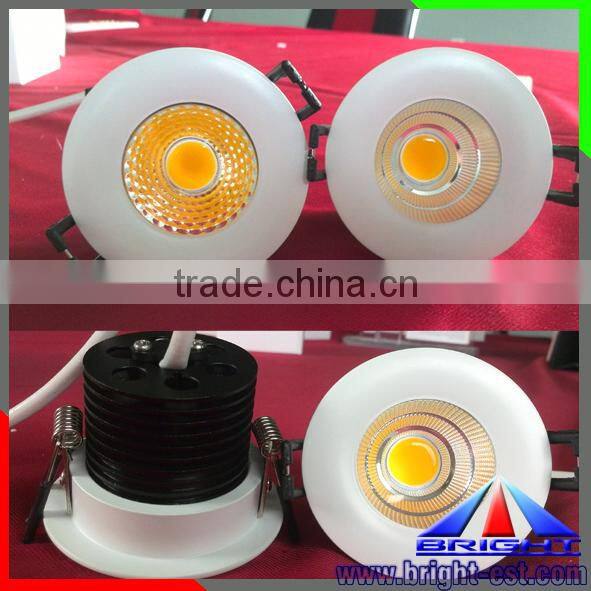 High Bright IP50 Unadjustable Fixed Installed 7W COB LED Downlight with 40 degree Beam angle
