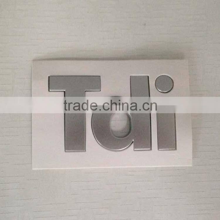 High quality 3D self-adhesive ABS plastic chrome letterings for cars