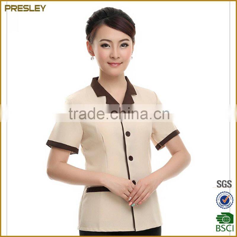 Presley oem wear resistant hotel women cleaning staff uniform housekeeping