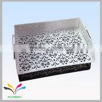 China supplier wholesale high quality office fancy embossing metal desktop magazine holder
