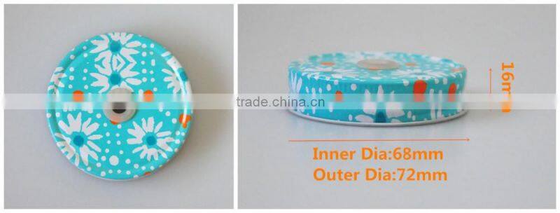 Custom cheap colourful metal lids