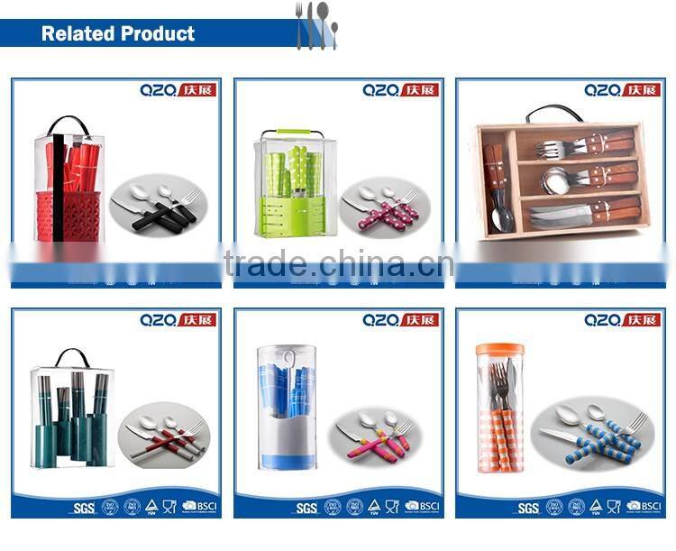 Comfortable feel anti-scald dinner flatware sets simple style forks spoons