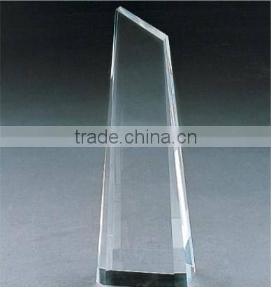 2015 new cheap glass trophy crystal blank