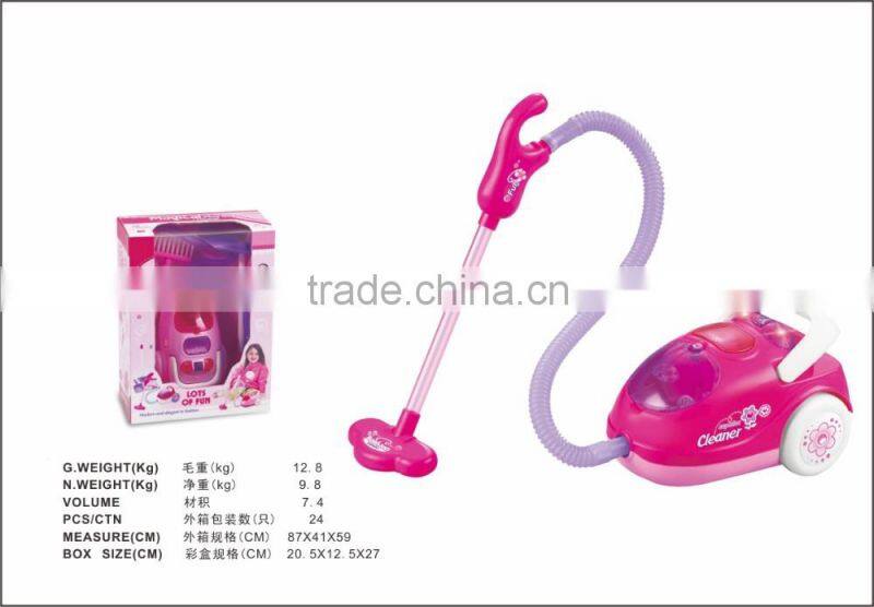 Toy Electric vacuum cleaner play set for kids with LED flashing light,B/O Toy dust collector game toy,Cleaning toy QQ228625