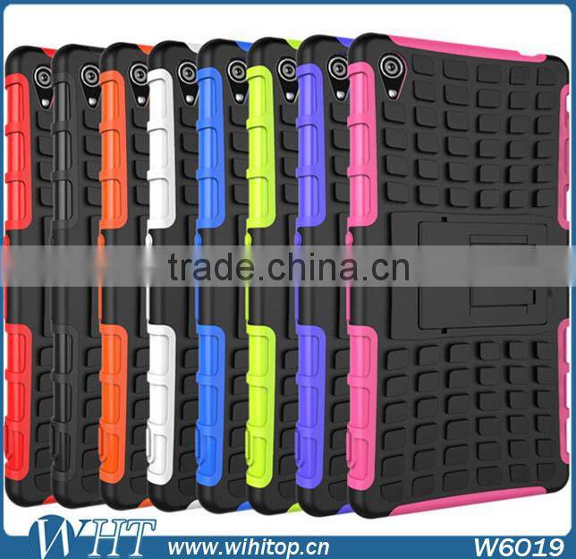 PC TPU Silicone 2 in 1 Kickstand Protective Case Cell Phone Case for Sony Xperia Z3 # W6019