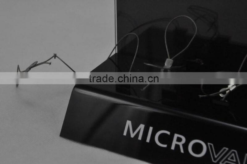 Black Acrylic Display With Metal