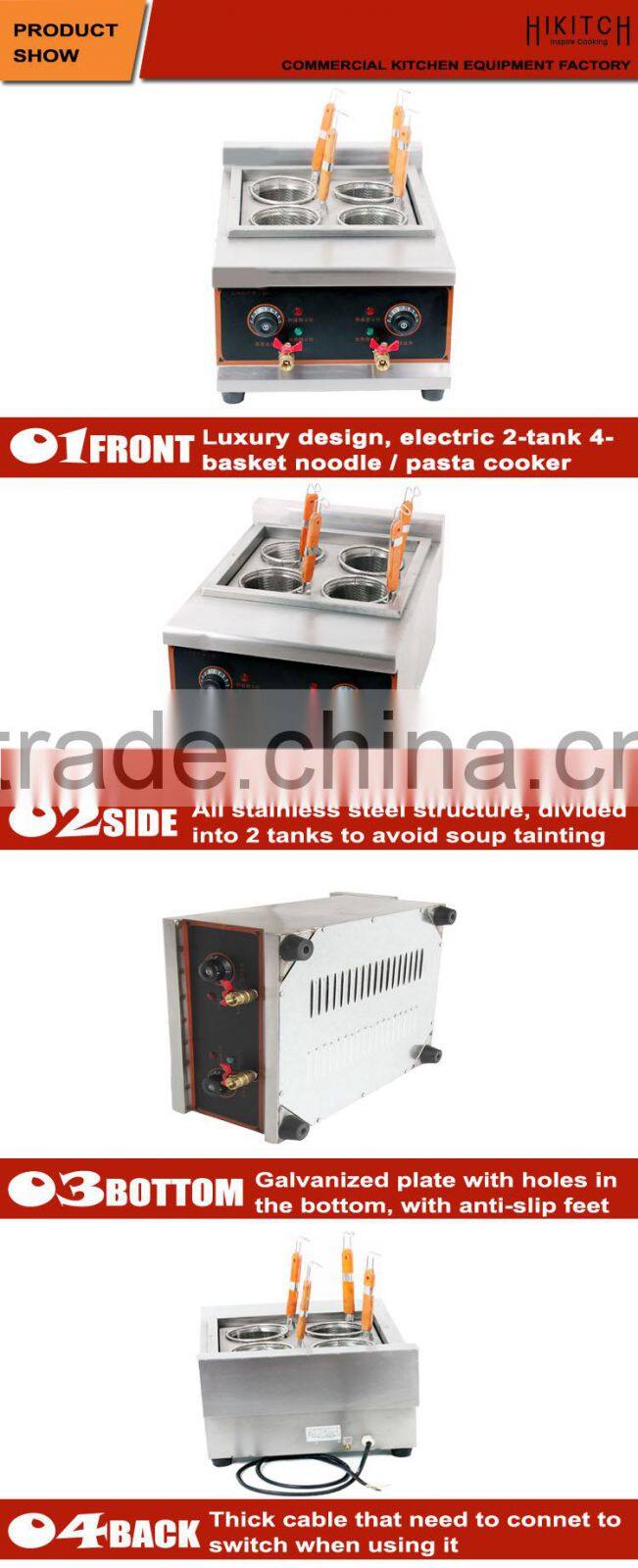 Restaurant equipment commercial table-top electric 4KW pasta cooker noodle cooking machine.