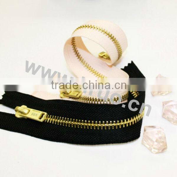 #5 Brass Zipper Close-end Auto Lock