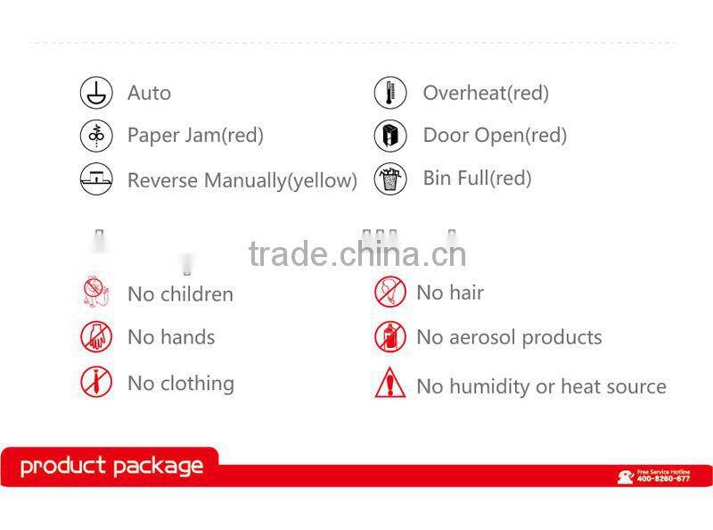 Min cross cut business shredder with paper