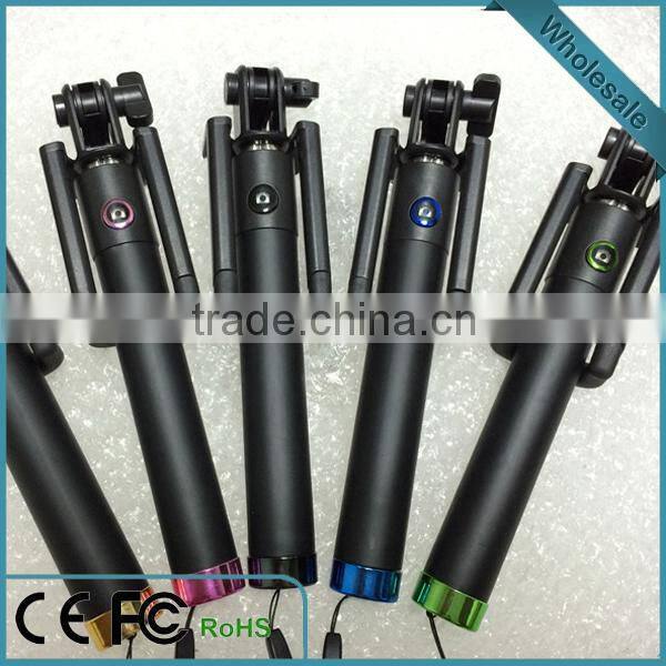 2015 hot sales private mould smartphone built-in bluetooth wireless selfie stick