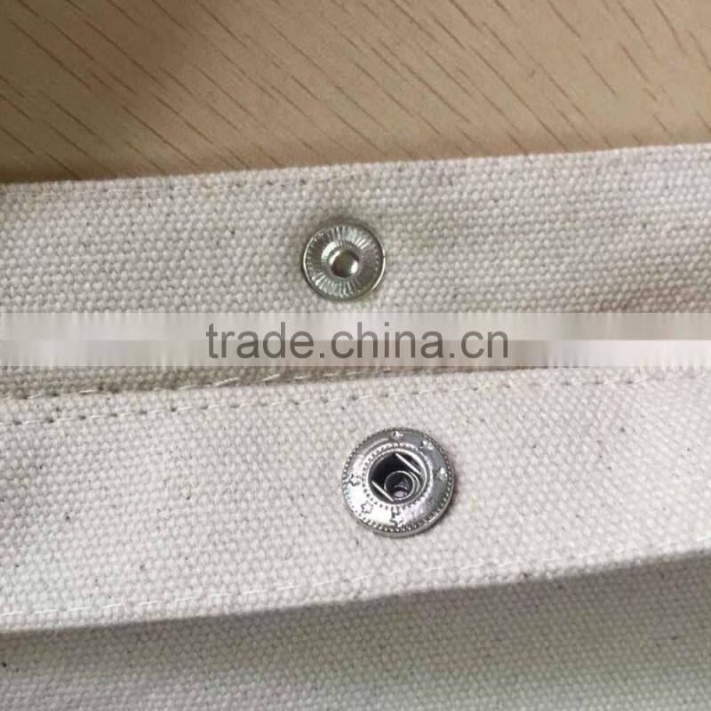 Organic China canvas tote bag with Inner Pocket and Metal Button