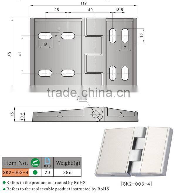 SK2-003-4 Popular Fashion exposed hinge cabinet hinge made in china