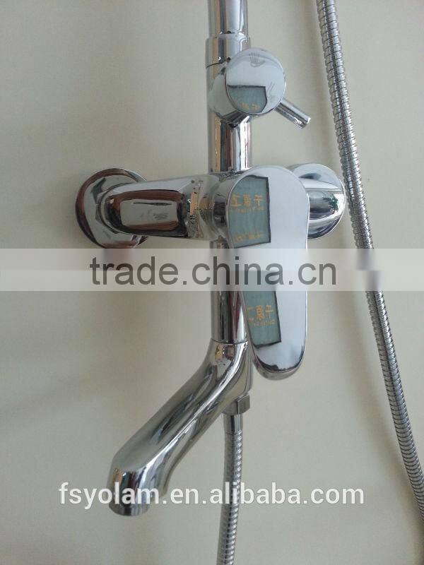 new design chromed copper shower set/shower mixer