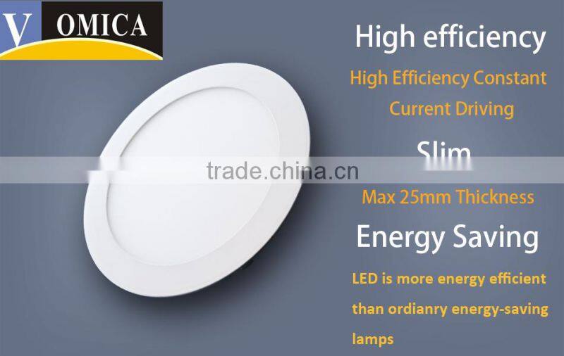 9 12 15 18W Round thin recessed downlight with die cast aluminum LED panel light