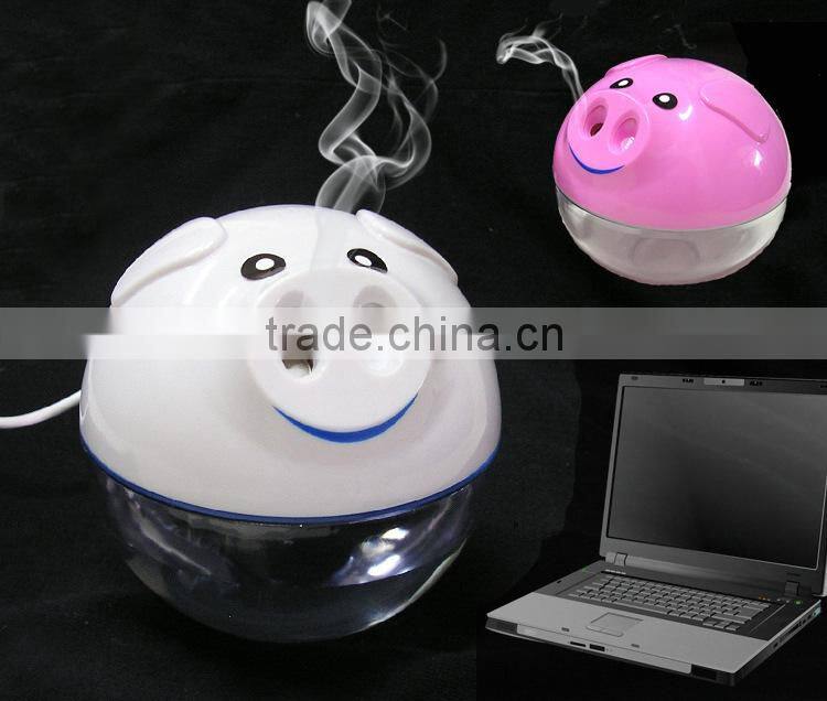 Air Humidifier, Novelty design pig usb humidifier table portable car air humidifier