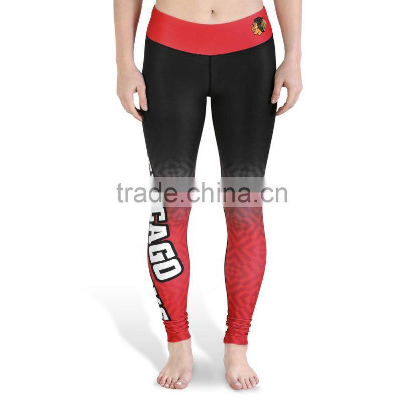 womens polyester/spandex printed leggings