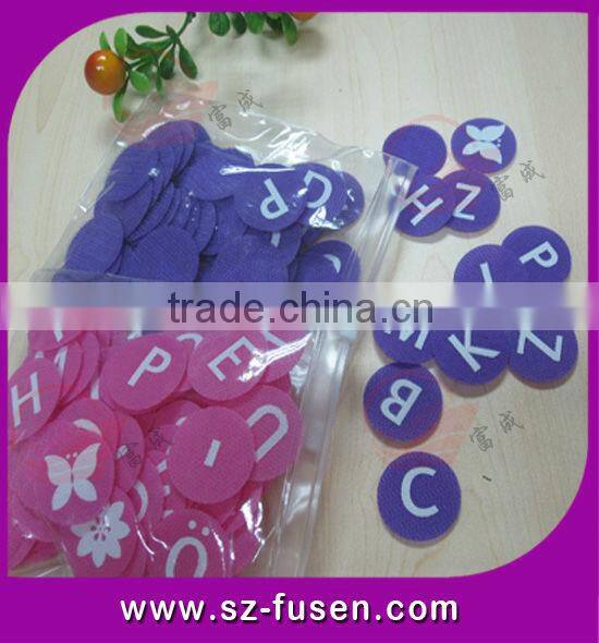 eco-friendly nylon magic hook and loop letters
