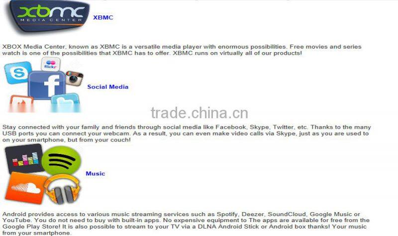 Android 4.4 TV box with Allwinner H3 Solution,install Google Play Store, Quad core KODI TV Box with free Add-ons