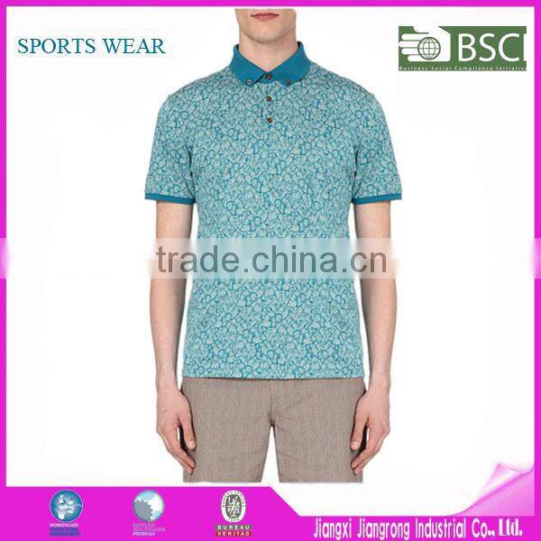 Fashion cheap custom men's multi-color t shirt with contrast collar and cuff with embroidered logo blank polo shirt for men
