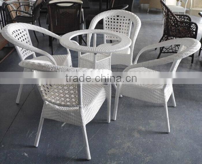 Wicker dining outdoor tables chairs coffee bar set YPS005