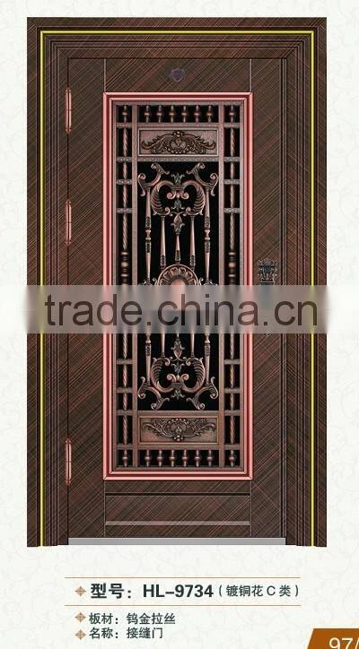 Mordern house used stainless steel exterior front door designs seam door