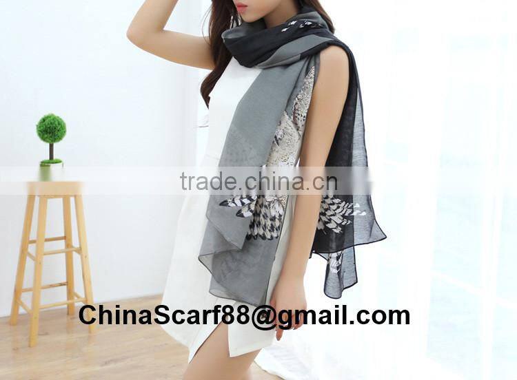 Wholesale owl print scarf