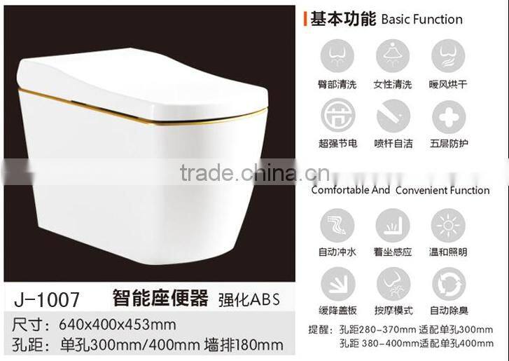 Ceramics Electric Intelligent Toilet with Bidet Wash