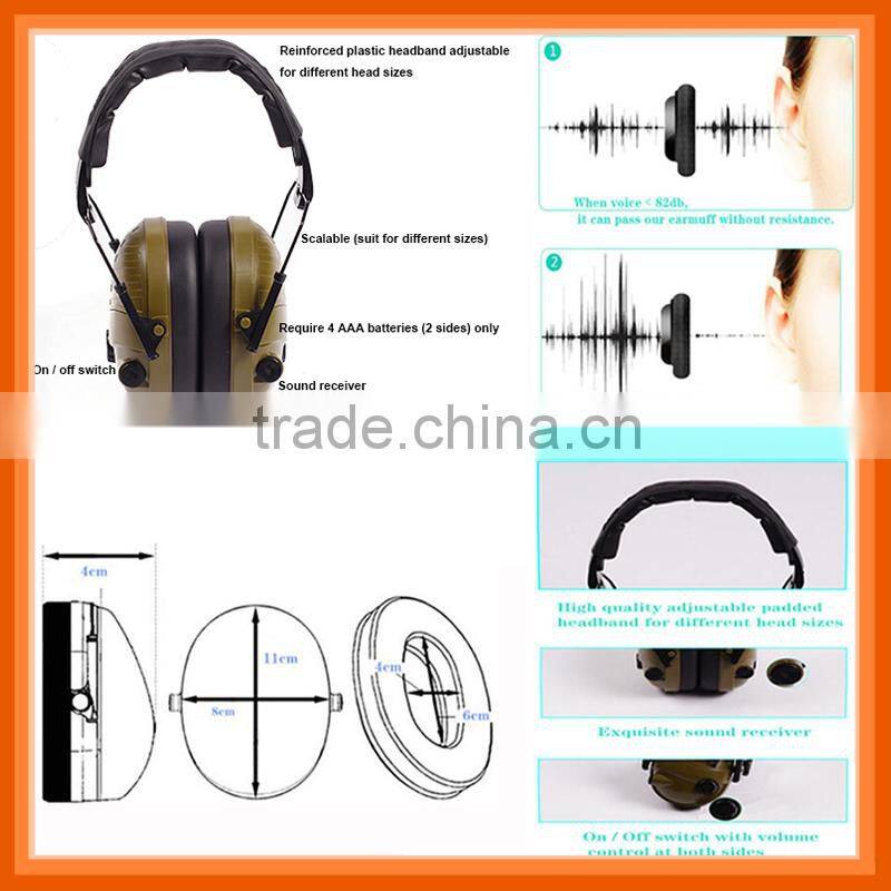 Eastnova EM025 high quality sound proof hunting electronic earmuffs