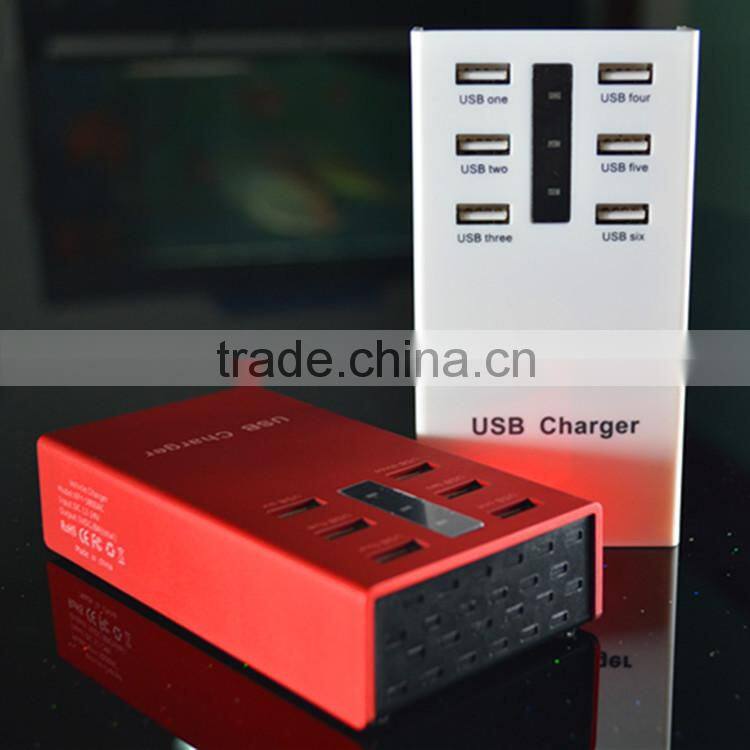new products 6 port 40W multi port usb charger