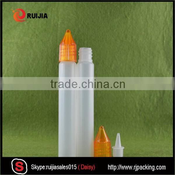 Plastic 30ml unicorn bottles for e liquid 15 ml PE pen shape dropper bottles