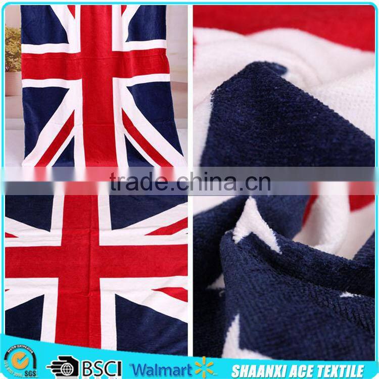 2015 super fashion Customized star printed flag beach towel