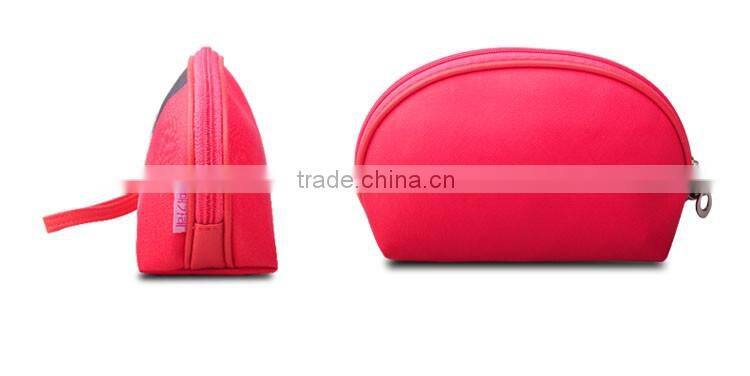 Wholesale PU cosmetic bag with long zipper