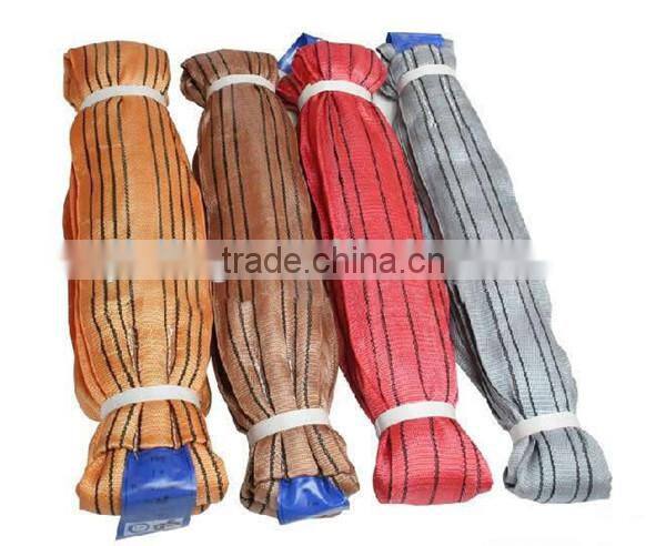 2015 wholesale sling S/F 6:1polyester belt type round sling/polyester webbing
