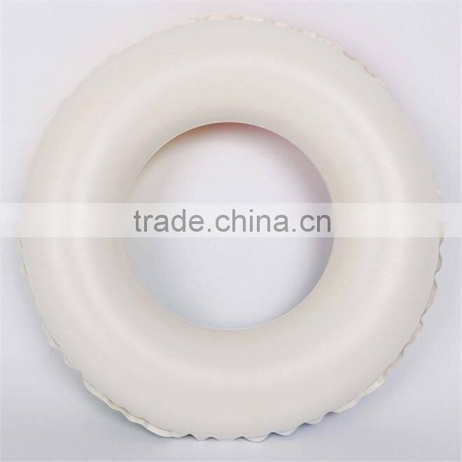 Factory wholesale Rainbow color air inflatable swim ring for adult and children pool water floatable swimming neck ring