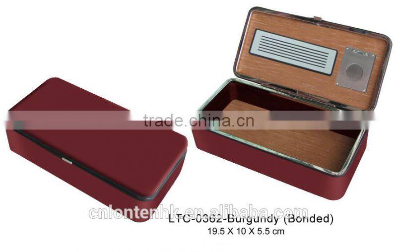 leather cigar display case