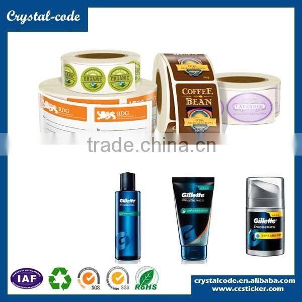 Customized lipstick vinyl personal brand name cosmetics packing label