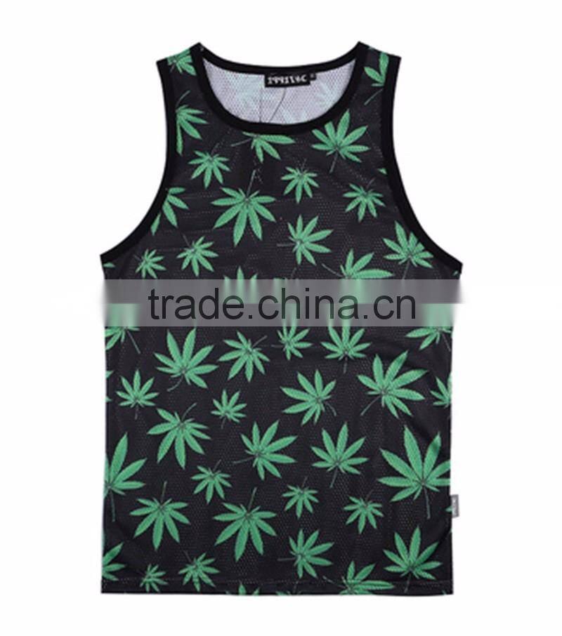 Custom sublimation printing Tank Top Men's Vest Customized Printing Service Bulk Wholesale Clothing China Manufacturer Direct