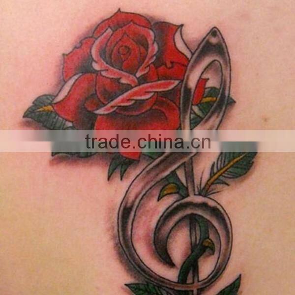 2016 New design high fashion waterproof Valentine's rose tattoo sticker