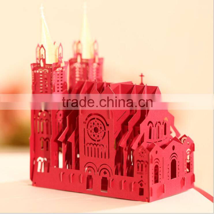 3D ship model greeting card smooth sail memory card